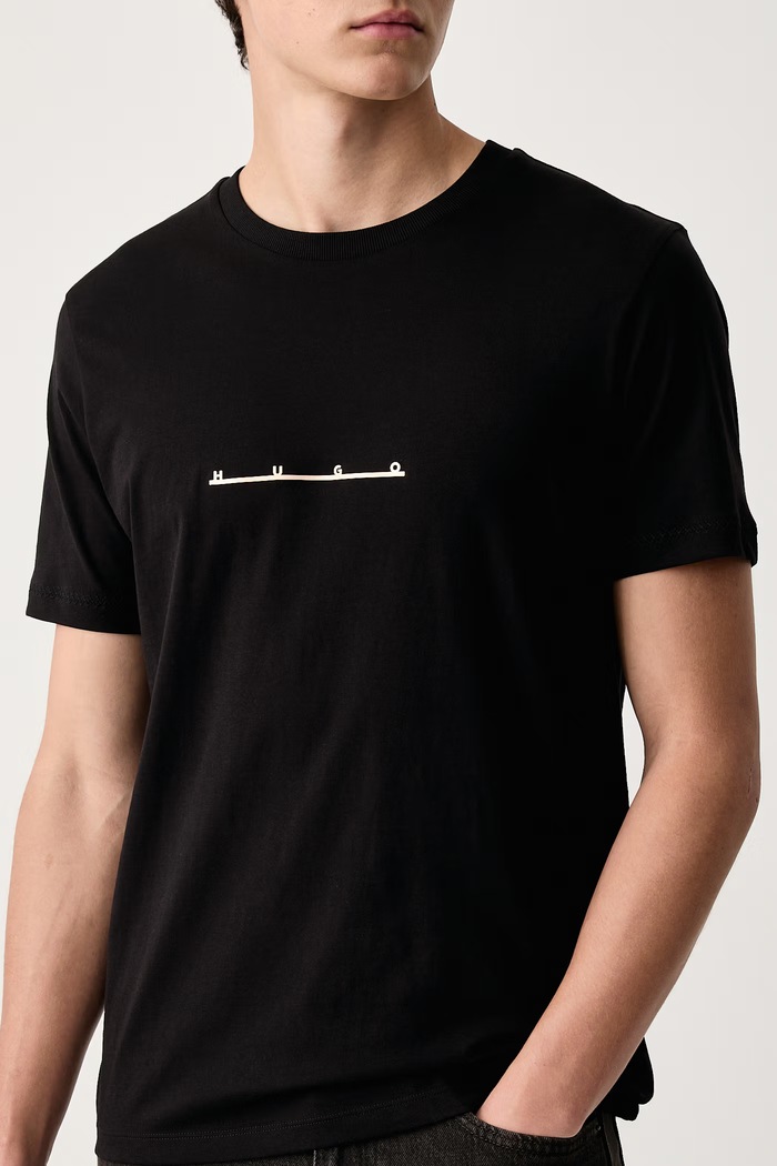 Tricou din bumbac Datri HUGO negru 50568118