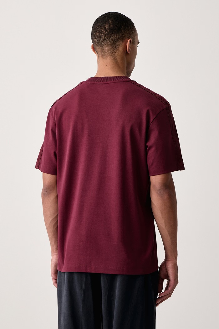 Odzież HUGO T-shirt męski bawełniany Deryk 50567940 bordowy