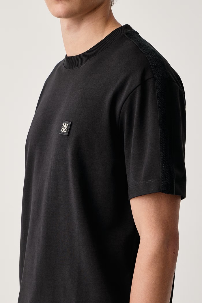 Tricou pentru bărbați din bumbac Deryk HUGO 50567940 negru
