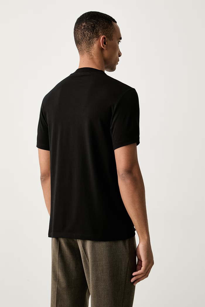 Odzież Karl Lagerfeld T-shirt męski bawełniany z elastanem 564235.755039 czarny