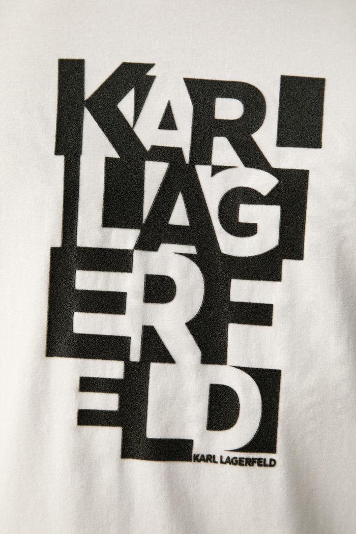 Karl Lagerfeld T-shirt męski bawełniany z elastanem 564235.755042 beżowy