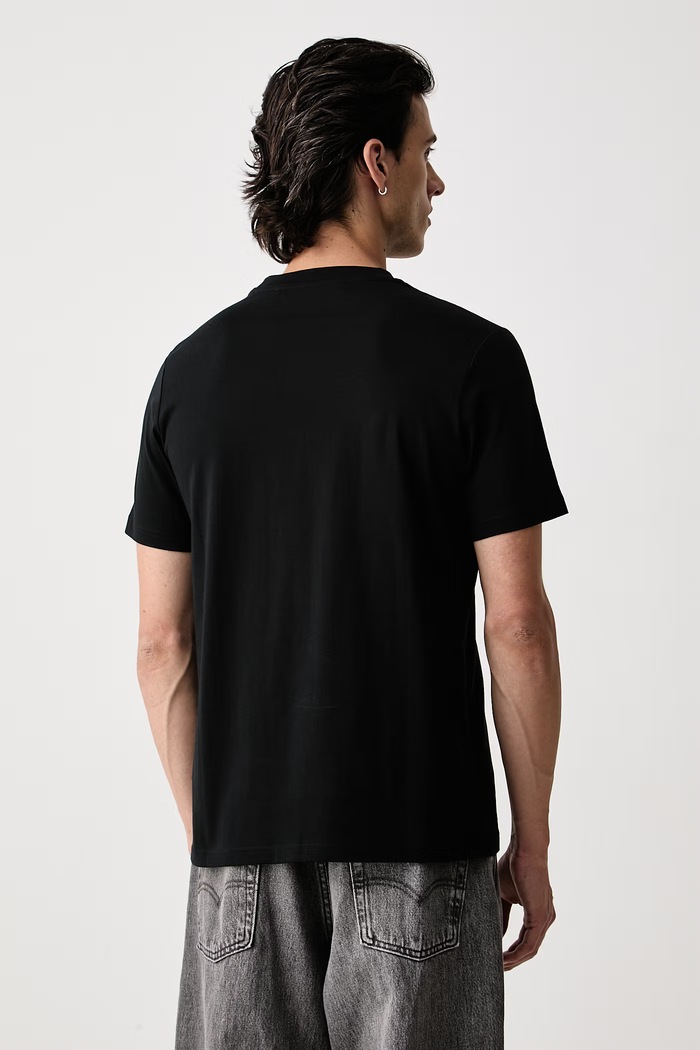 Ρούχα Karl Lagerfeld T-shirt ανδρικό βαμβακερό 564250.755071 μαύρο