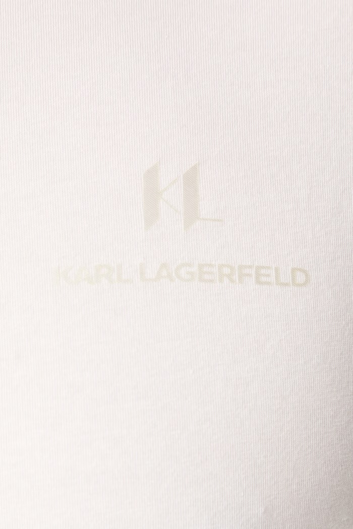 T-shirt ανδρικό βαμβακερό με ελαστάν Karl Lagerfeld 564235.755043 μπεζ