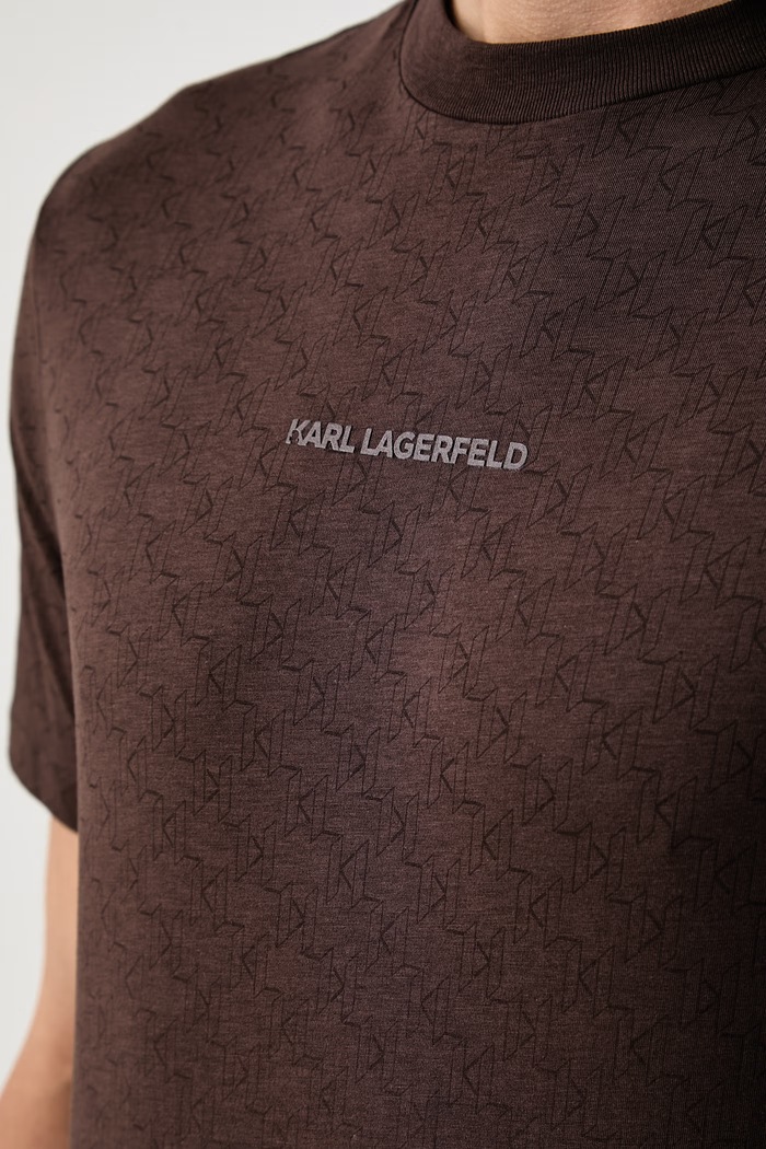 Karl Lagerfeld majica za muškarce od pamuka 564251.755070 smeđa