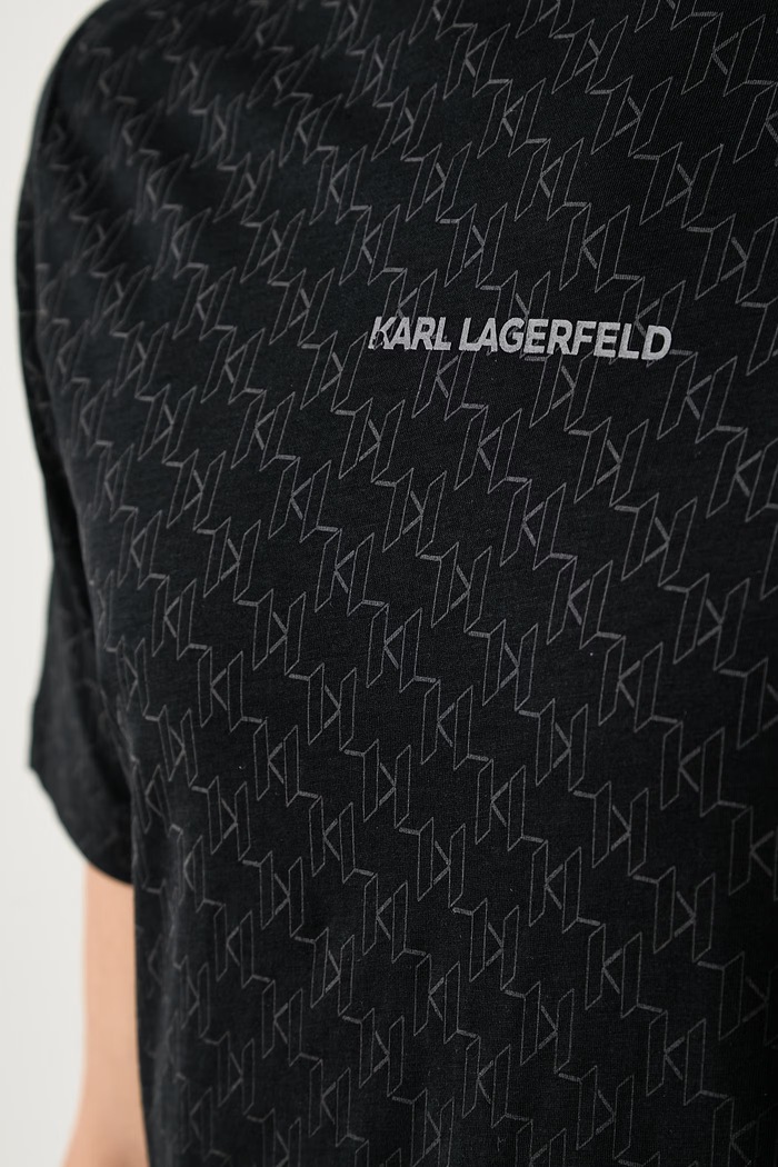 Karl Lagerfeld majica za muškarce od pamuka 564251.755070 crna