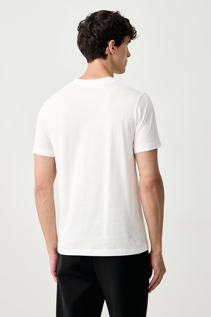 Ρούχα Karl Lagerfeld T-shirt ανδρικό βαμβακερό 564242.755062 λευκό