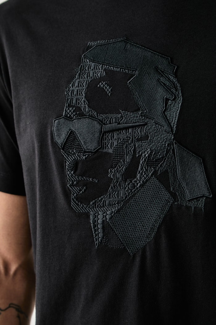 Karl Lagerfeld majica za muškarce od pamuka 564242.755062 crna