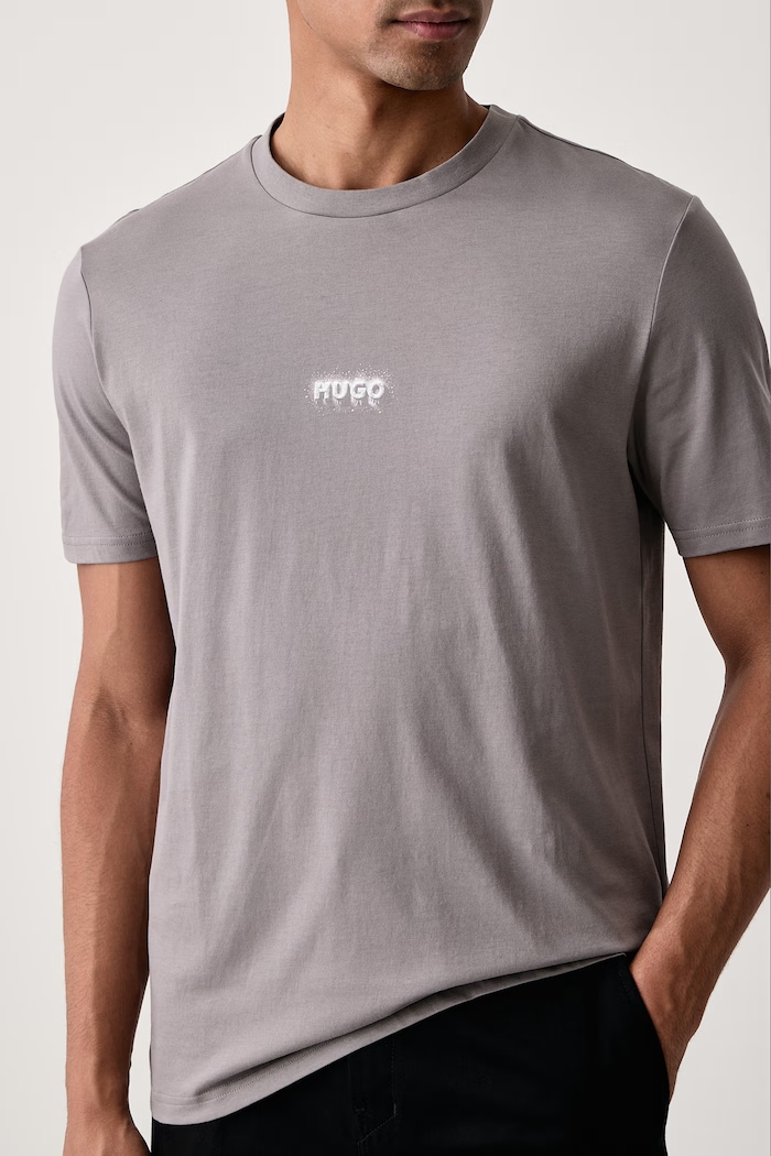 T-shirt męski bawełniany Nodar HUGO Blue 50572412 szary