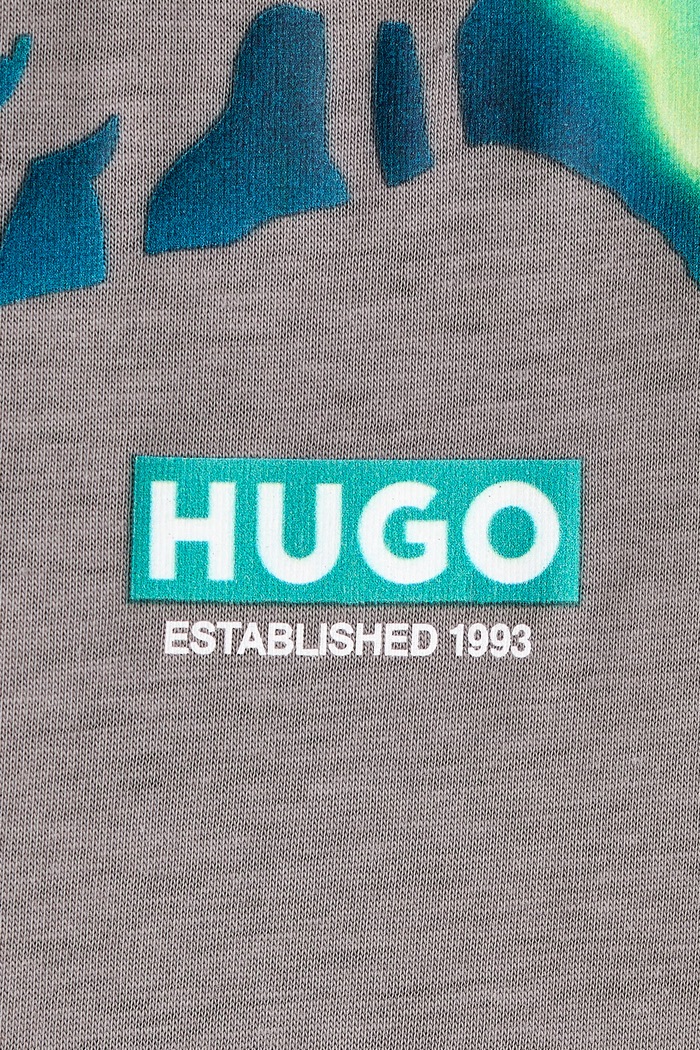 Tričko pánské bavlněné Norostee HUGO Blue šedá 50570323