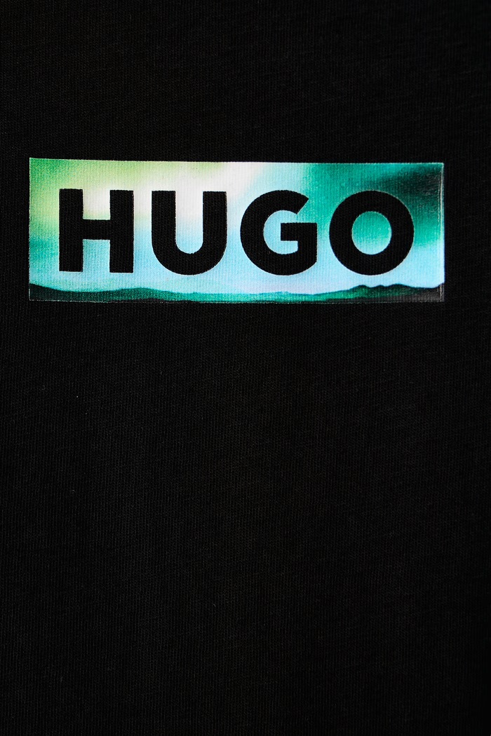 T-shirt męski bawełniany Norostee HUGO Blue czarny 50570323
