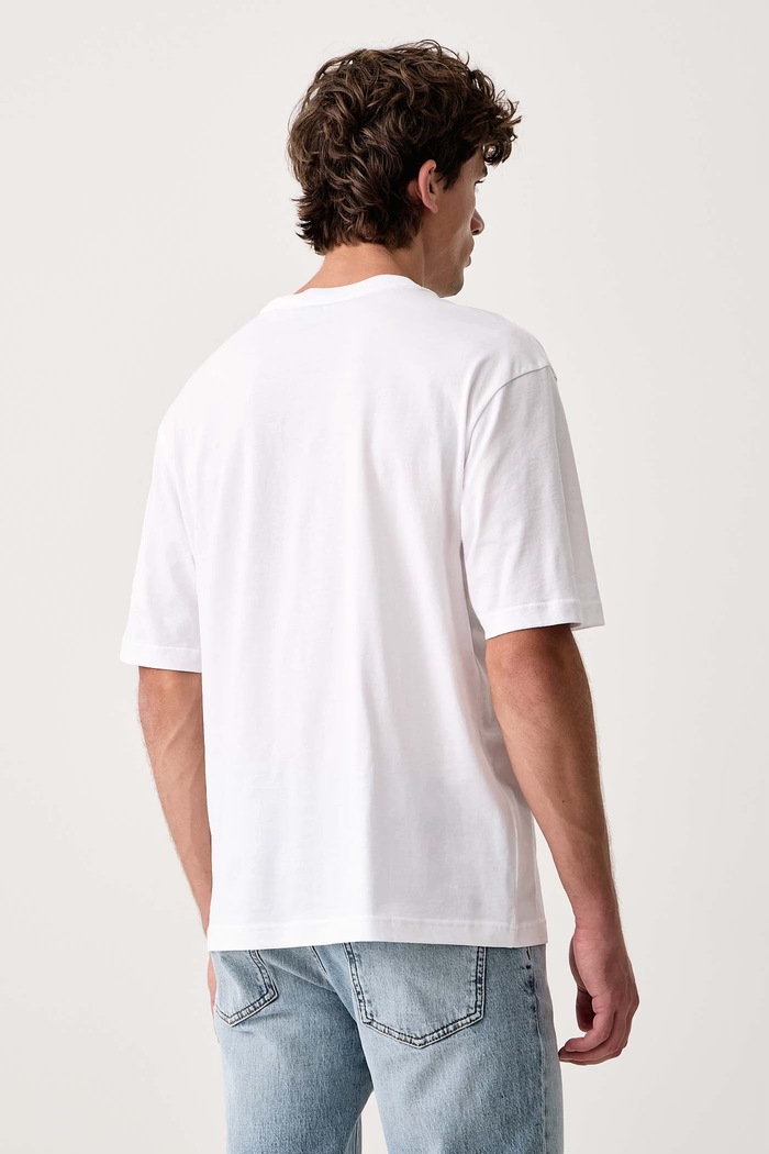 Odzież HUGO Blue T-shirt męski bawełniany Naxter 50570028 biały