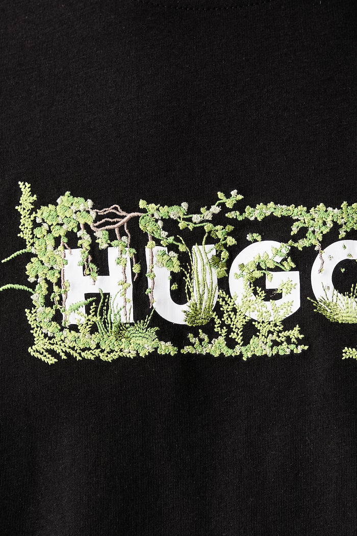 Тениска мъжка от памук Niviotee HUGO Blue черен 50567953