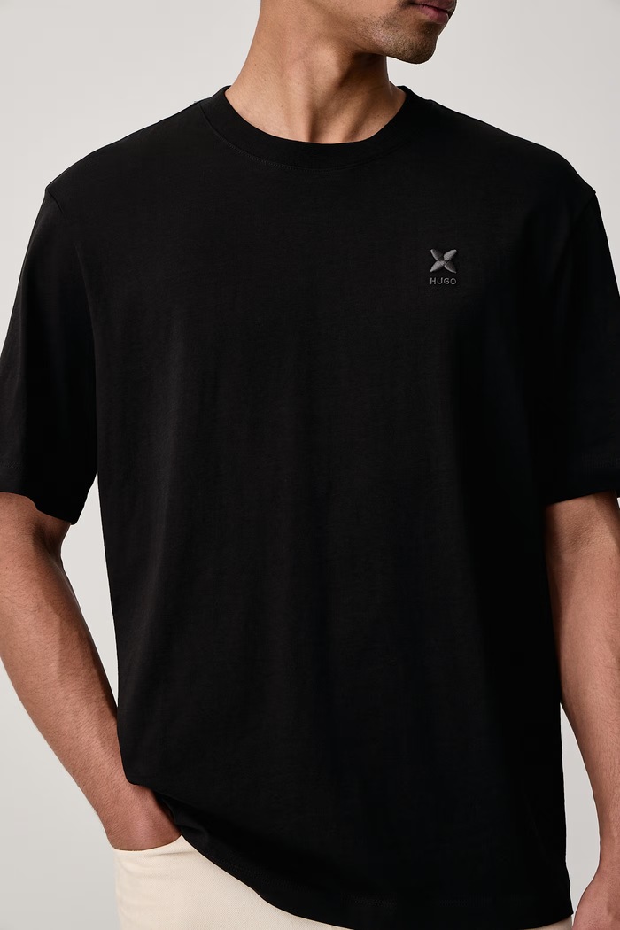 T-shirt da uomo in cotone Nosterio HUGO Blue 50567848 nero