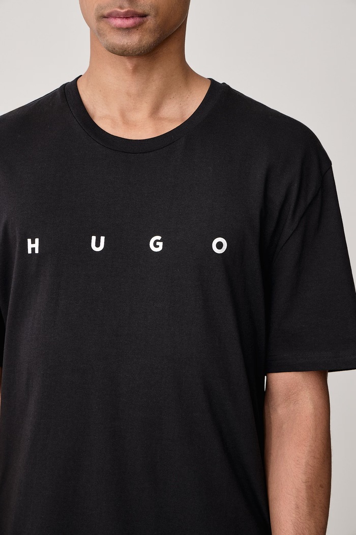 Majica za muškarce od pamuka AZURI_T-shirt HUGO 50570340 crna