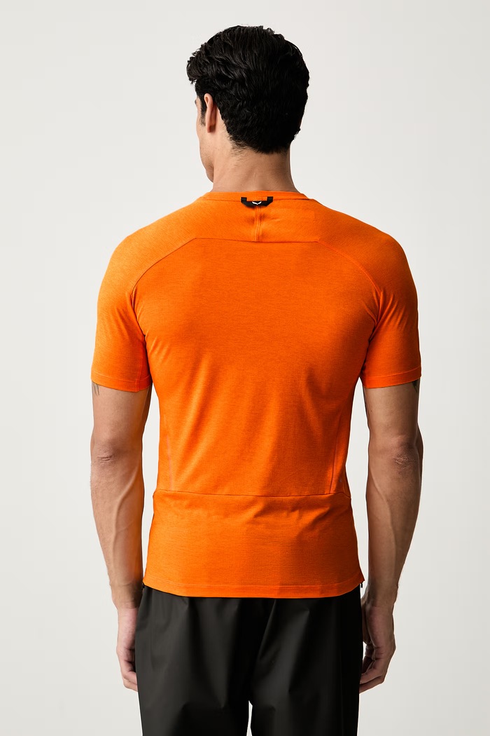 Odzież Salewa T-shirt treningowy męski PEDROC 00.0000029174 pomarańczowy