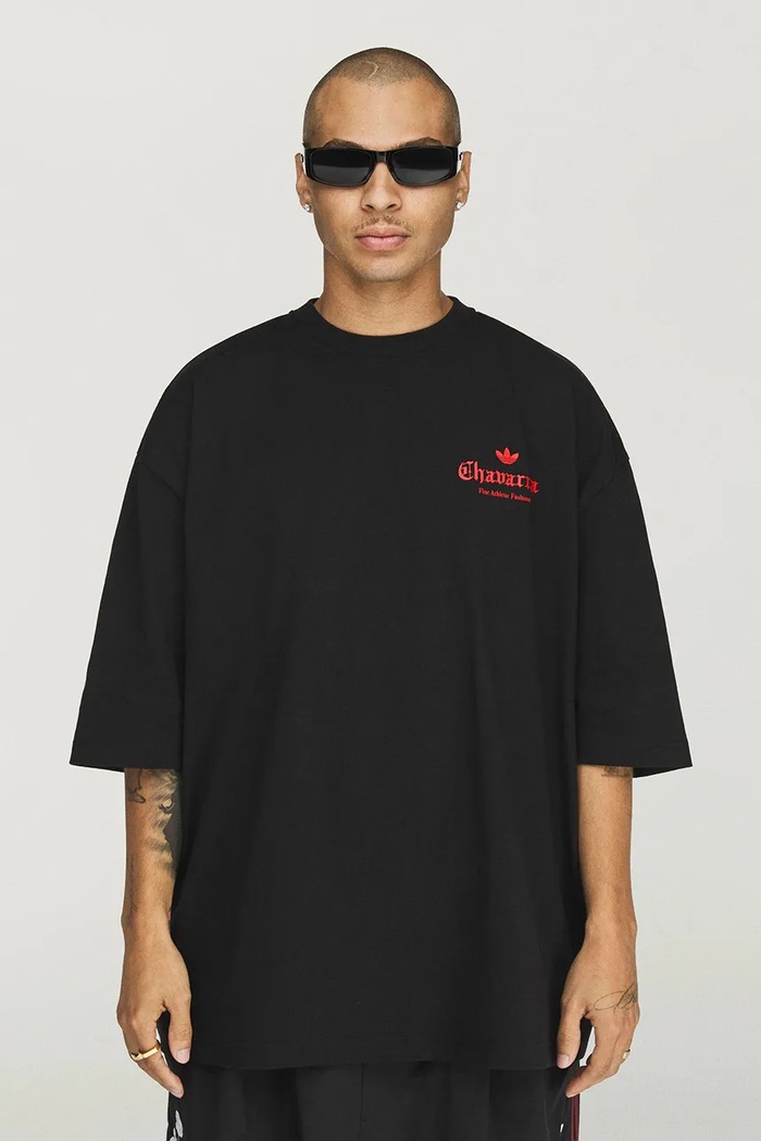 adidas Originals Dark Rose Tee x Willy Chavarria t-shirt cotton Women's KZ3115 black AW26