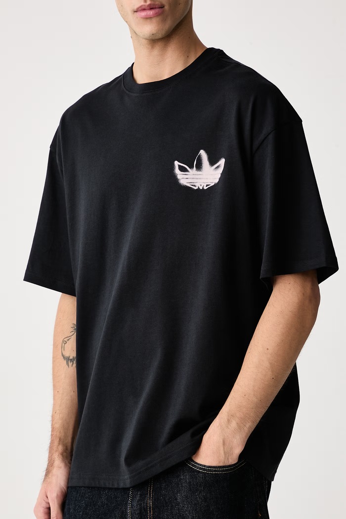 T-shirt męski bawełniany Powder Tongue adidas Originals IA6002 czarny