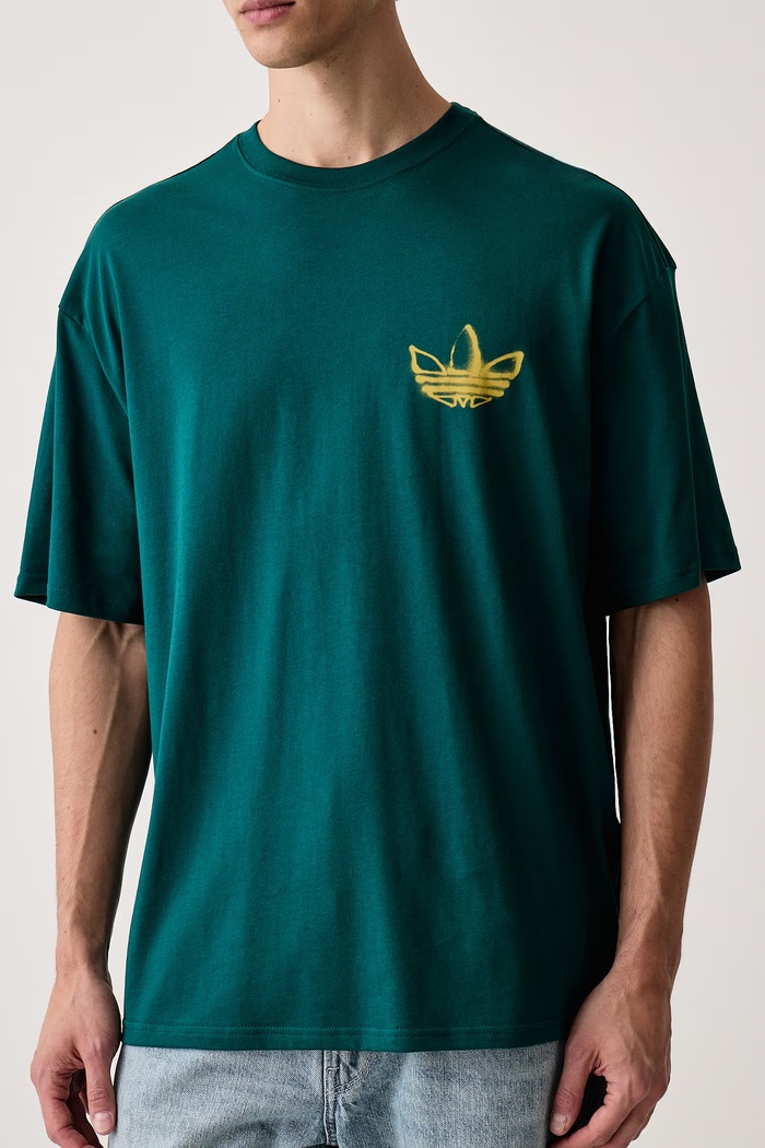 T-shirt męski bawełniany Powder Tongue adidas Originals IA6000 zielony