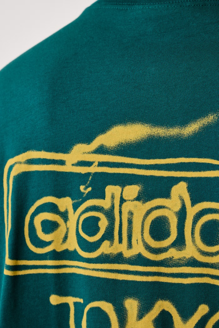 T-shirt męski bawełniany Powder Tongue adidas Originals zielony IA6000