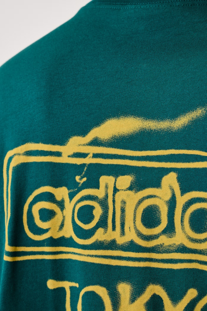 T-shirt męski bawełniany Powder Tongue adidas Originals zielony IA6000