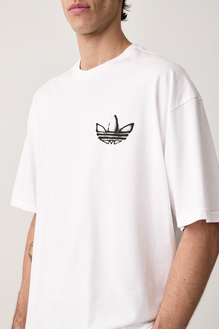 T-shirt męski bawełniany Powder Tongue adidas Originals IA5999 biały