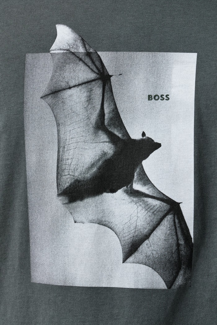 T-shirt męski bawełniany Te_Being BOSS Orange turkusowy 50571288