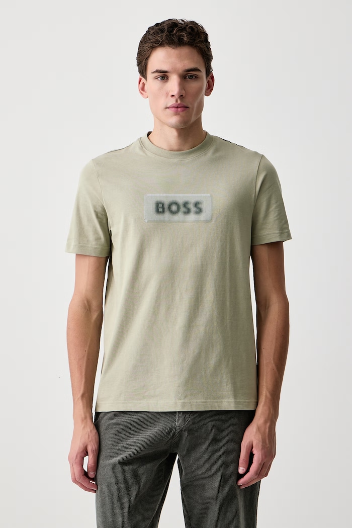 BOSS Orange Футболка чоловіча бавовняна Te_Effect зелений 50571286