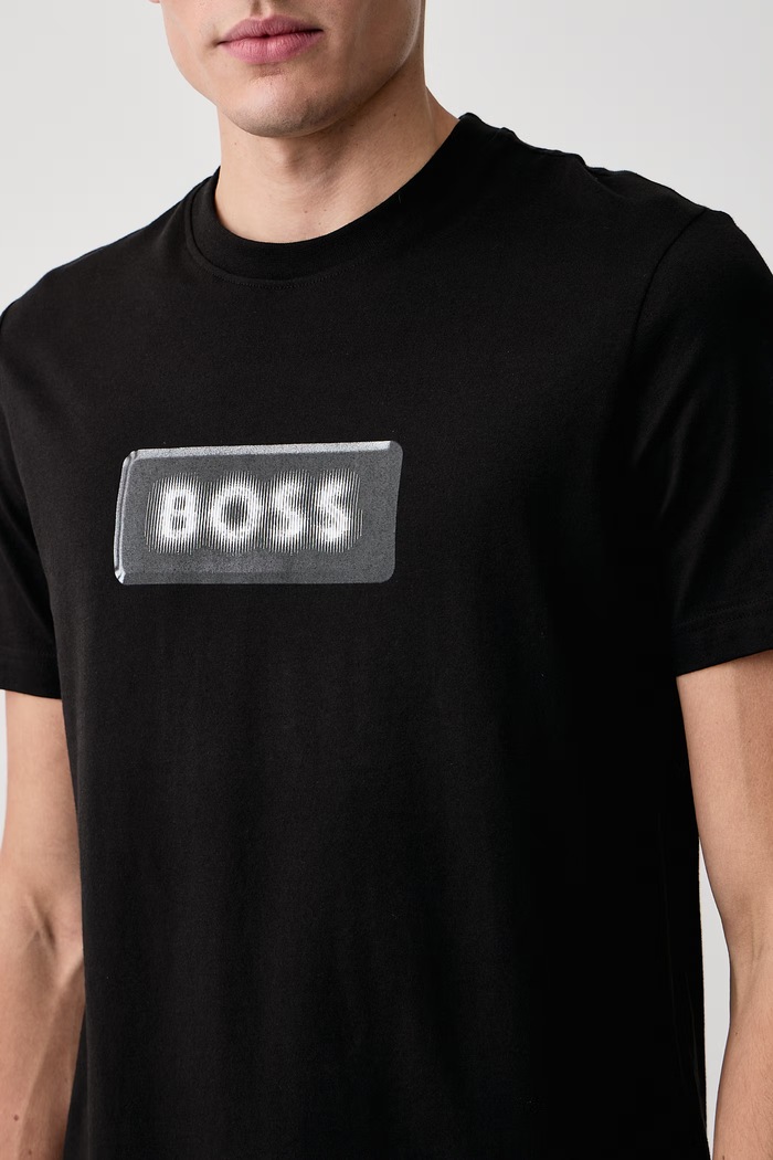 Tricou pentru bărbați din bumbac Te_Effect BOSS Orange 50571286 negru