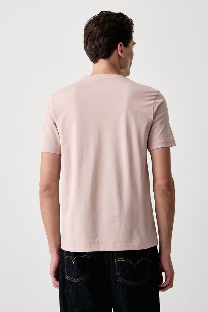 Odzież BOSS Orange T-shirt męski bawełniany Te_Logo 50566504 różowy