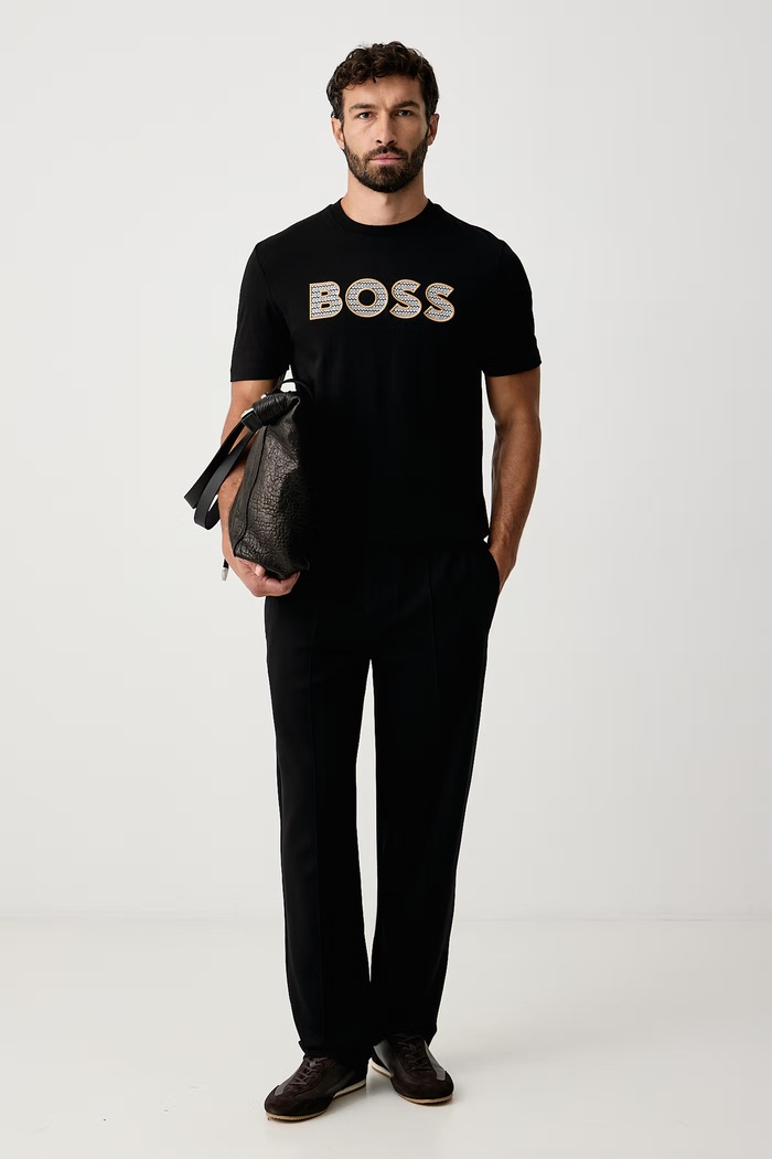 BOSS Tričko pánské bavlněné C-Thompson 50569995 černá AW26