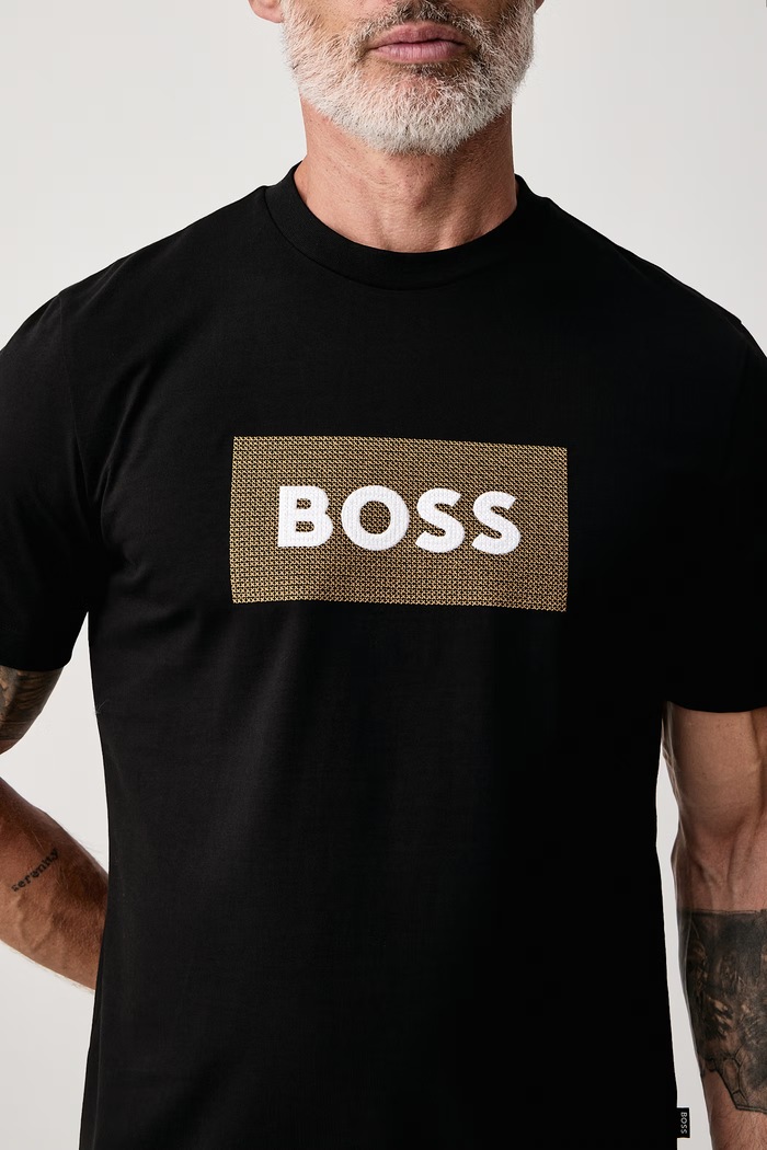 Tričko pánske bavlnené C-Taut BOSS 50569986 čierna