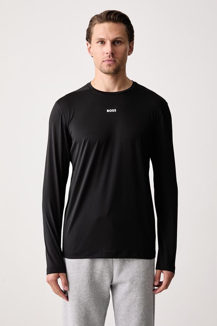 BOSS Green Longsleeve męski TS_Active LS czarny 50569902