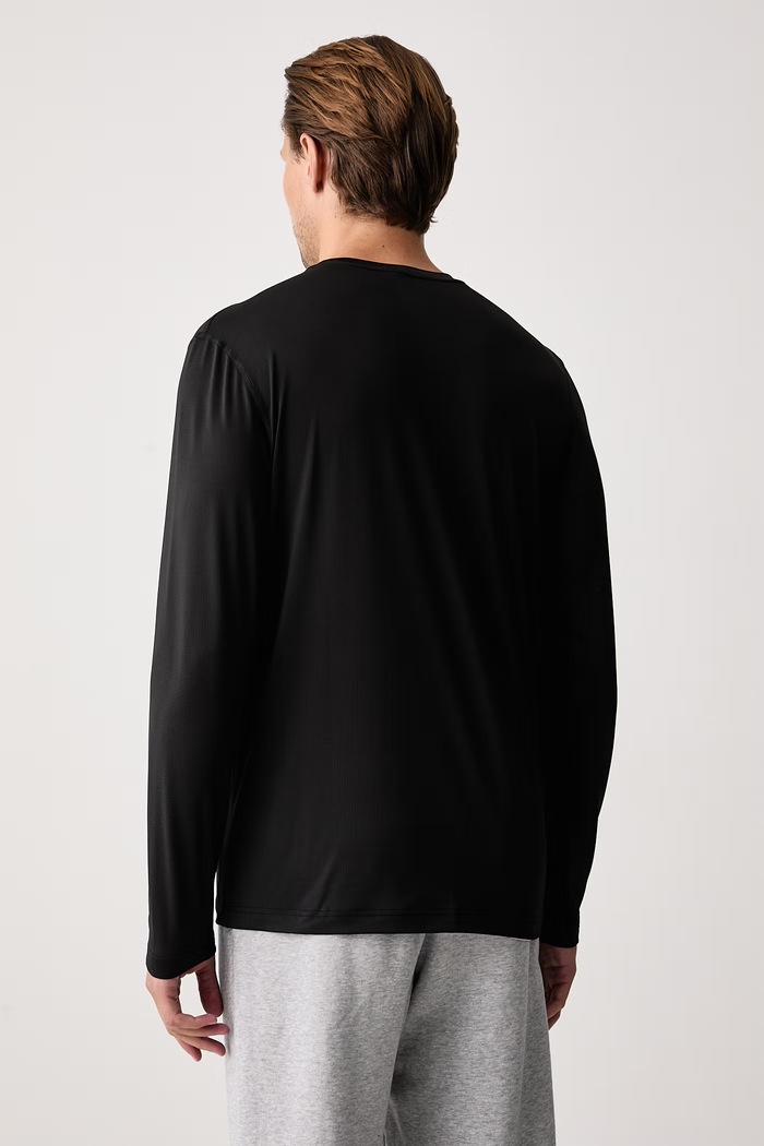 BOSS Green Longsleeve męski TS_Active LS 50569902 czarny AW26