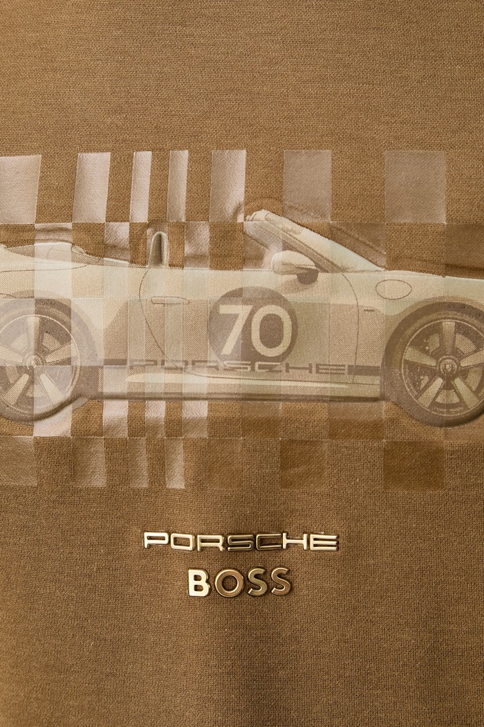 T-shirt męski z lyocellem TS_PS Icons70 Car BOSS Green zielony 50569582