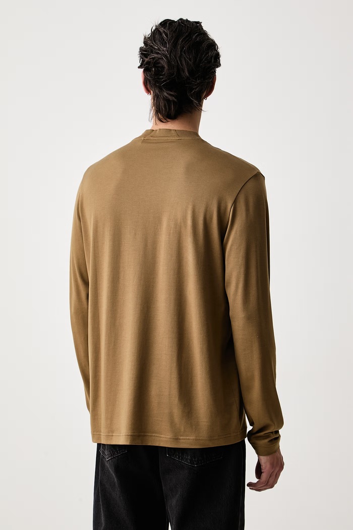 Odzież BOSS Green longsleeve męski z lyocellem TS_PS Icons70 Long 50569474 zielony