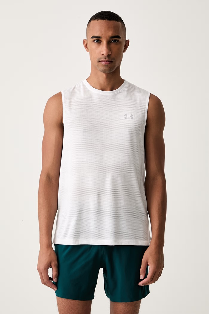 Under Armour top treningowy męski UA Velociti Tank biały 6010888.100