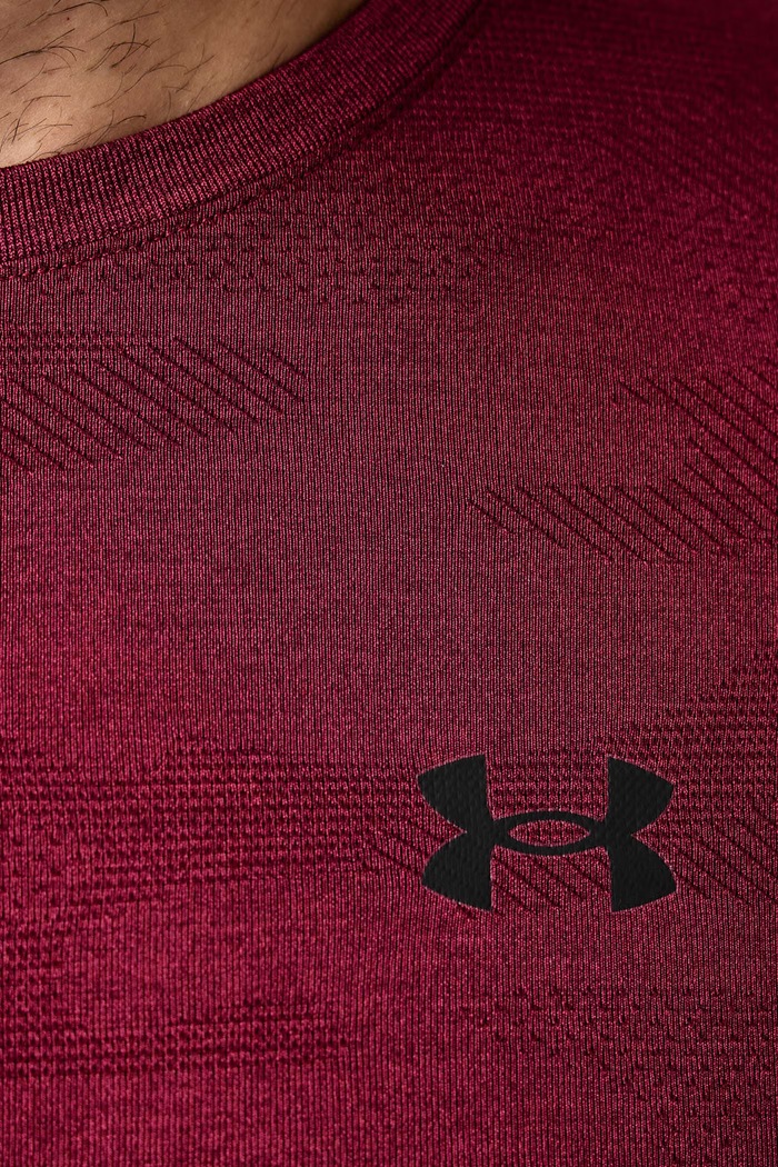 T-shirt treningowy męski Vanish Under Armour bordowy 6010589.625