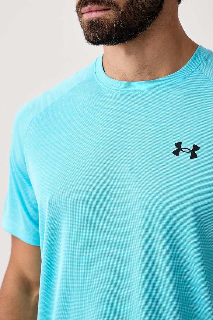 T-shirt treningowy męski Tech Textured Under Armour 1382796.481 niebieski