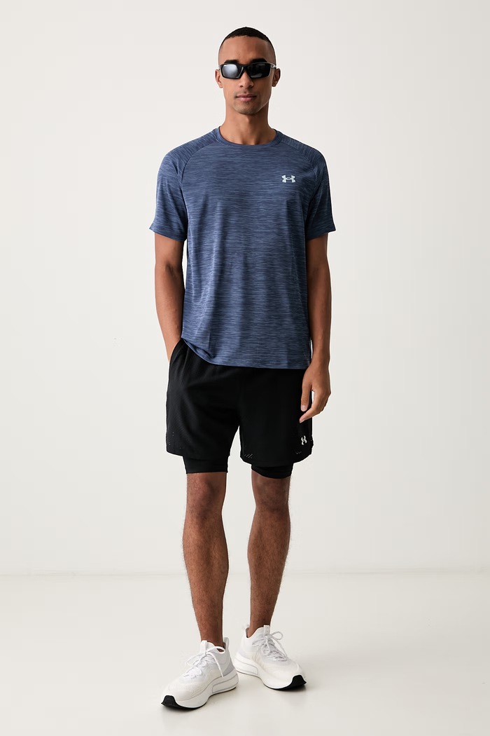 Under Armour T-shirt treningowy męski Tech Textured 1382796.045 niebieski AW26