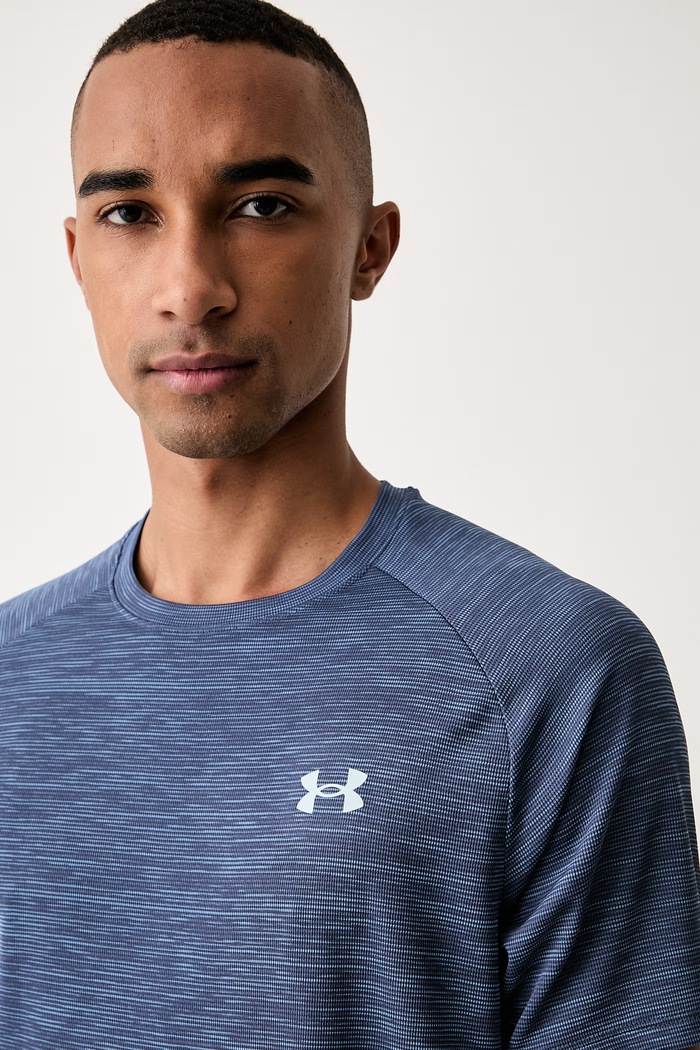 Under Armour T-shirt treningowy męski Tech Textured niebieski 1382796.045
