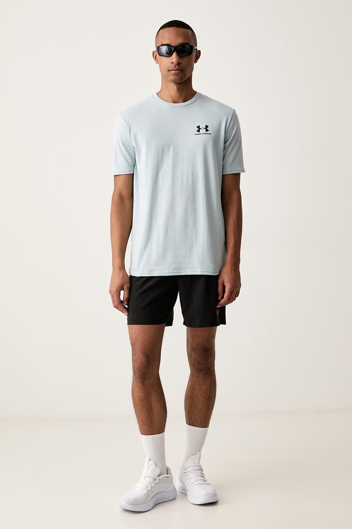 Under Armour T-shirt treningowy męski z bawełną SPORTSTYLE LEFT CHEST 1326799.034 niebieski AW26