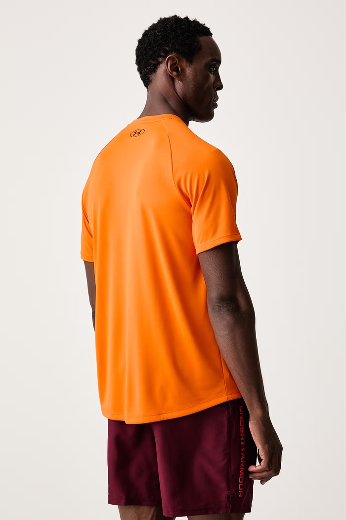 Odzież Under Armour T-shirt treningowy męski Tech SS Tee 2.0 1326413.808 pomarańczowy
