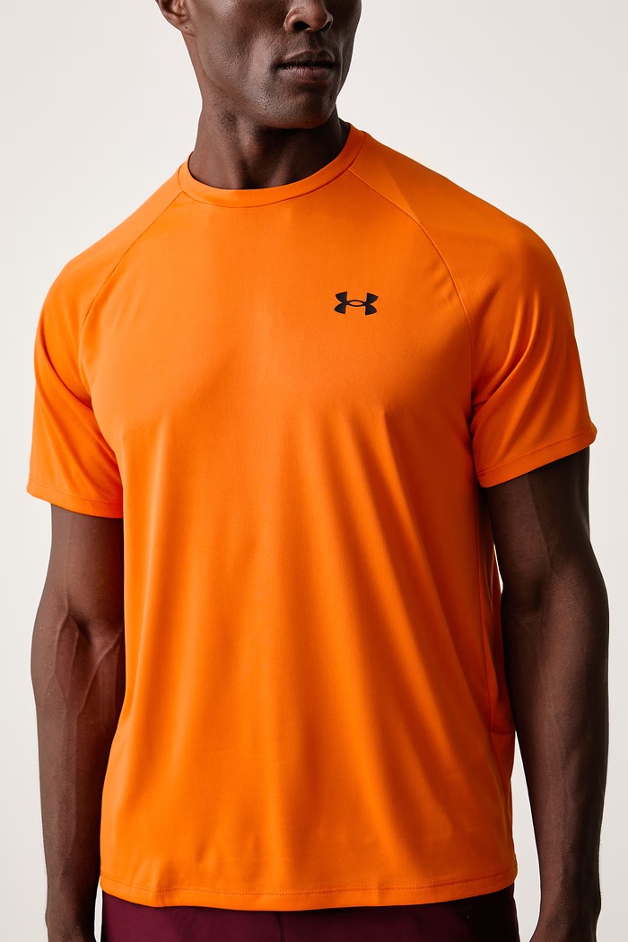 T-shirt treningowy męski Tech SS Tee 2.0 Under Armour 1326413.808 pomarańczowy