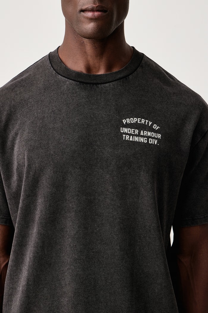 T-shirt męski z bawełną Under Armour 6013628 czarny