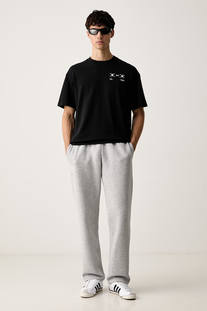 Under Armour T-shirt męski z bawełną 6013625 czarny AW26