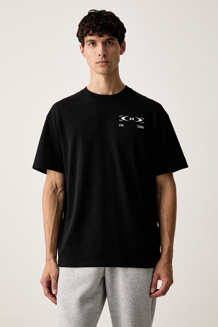 Odzież Under Armour T-shirt męski z bawełną 6013625 czarny