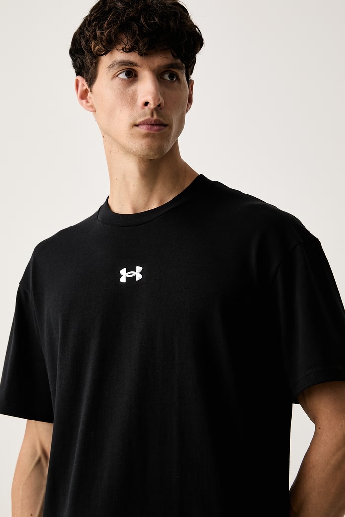 Under Armour T-shirt męski z bawełną czarny 6013618
