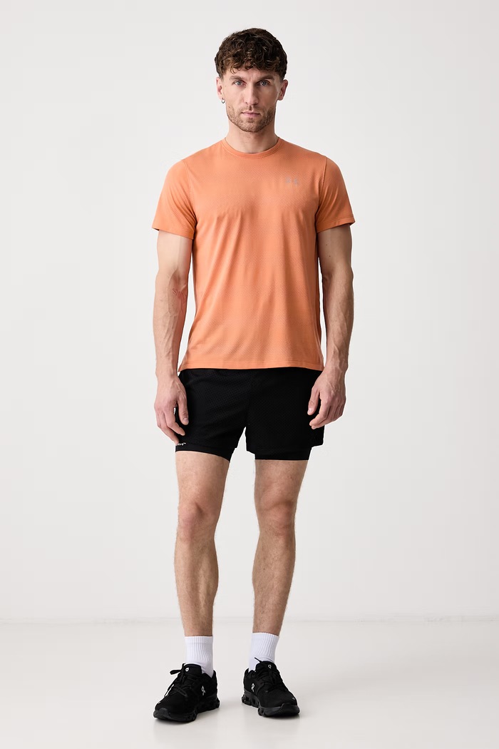 Under Armour T-shirt treningowy męski Velociti 6009517 pomarańczowy AW26