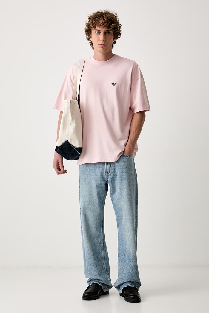 adidas Originals T-shirt męski bawełniany NCLR Loose LI2476 różowy AW26