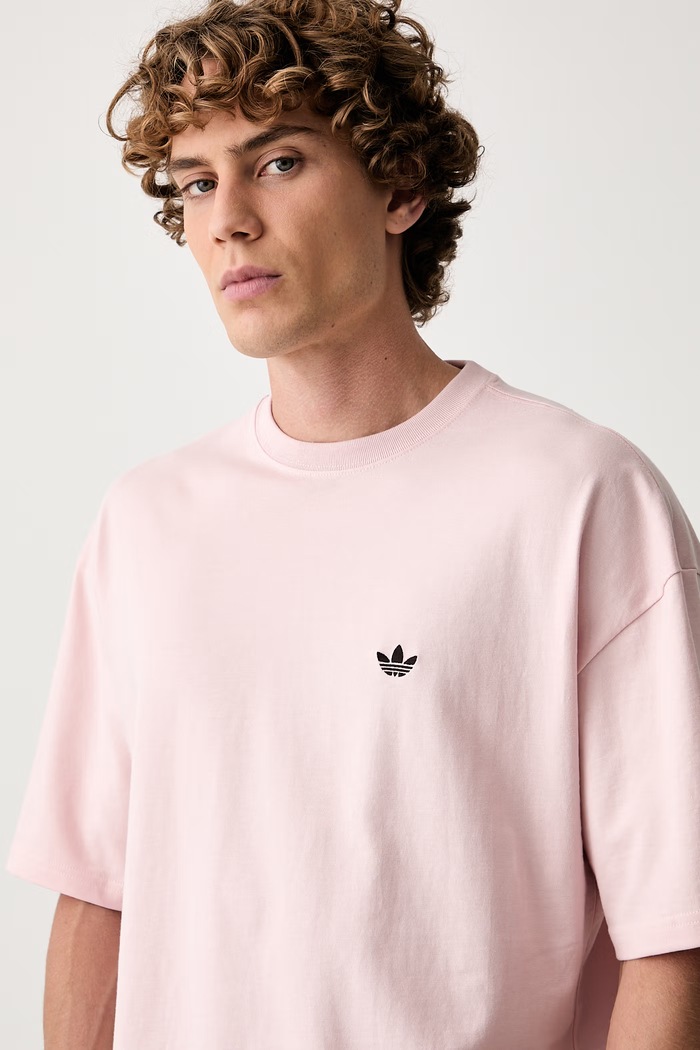 adidas Originals T-shirt męski bawełniany NCLR Loose różowy LI2476